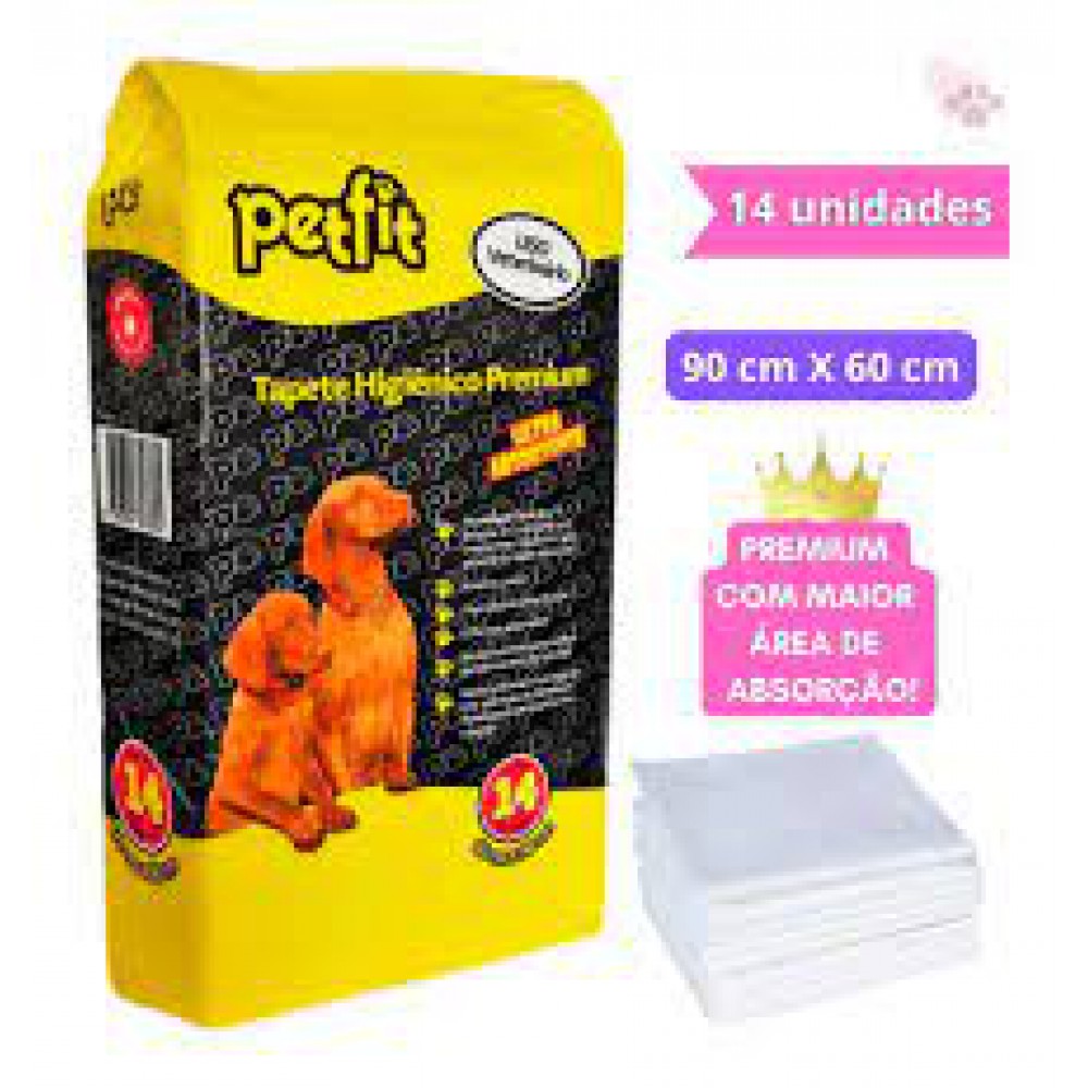 TAPETE HIGIÊNICO PREMIUM PETFIT C/ 14UNID. 60X90 TAPETE HIGIÊNICO PREMIUM PETFIT C/ 14UNID. 60X90