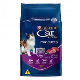 Cat Chow Exigentes Frango, Carne e Atum 1 kg