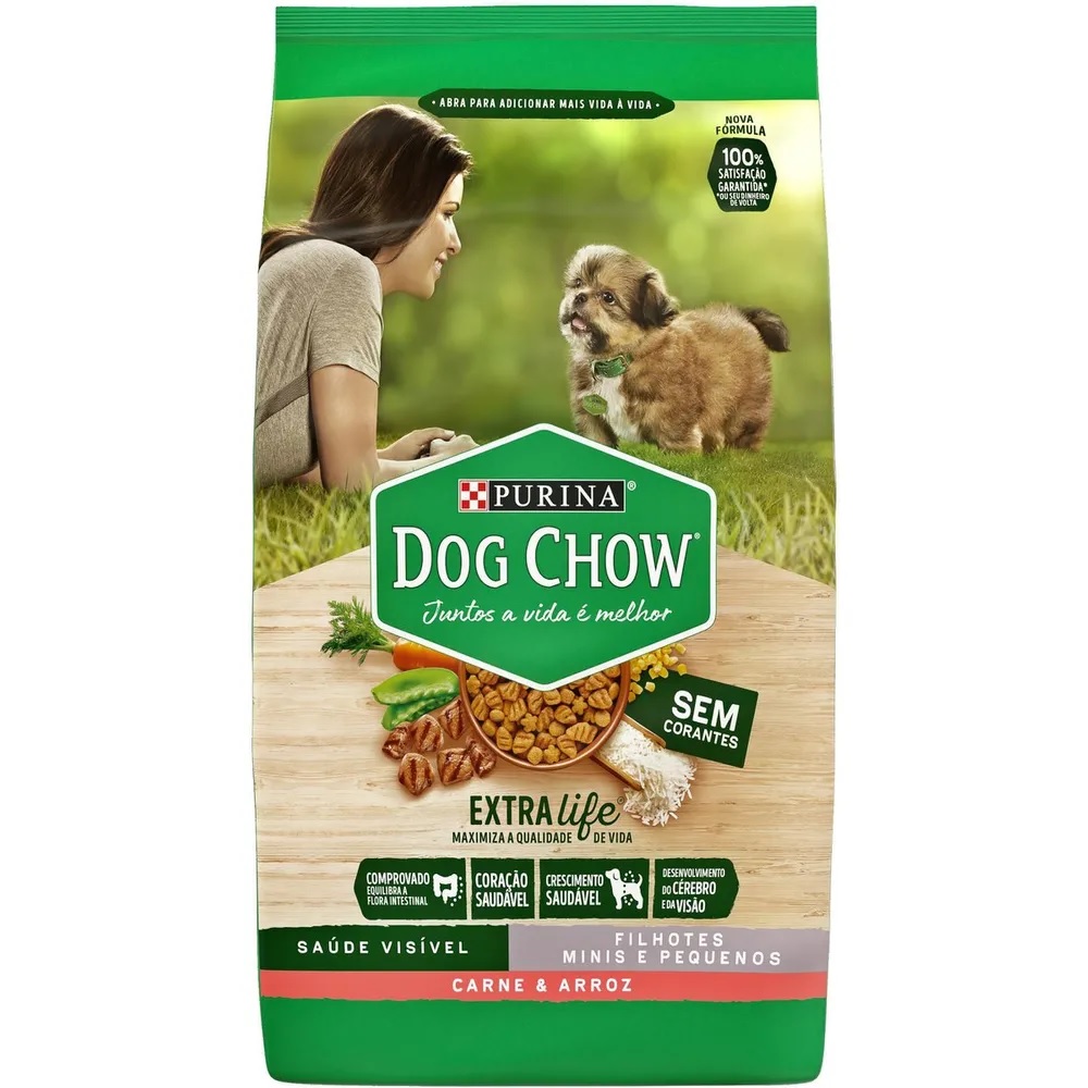 Dog Chow Filhotes Raças Pequenas Carne 3 kg Dog Chow Filhotes Raças Pequenas Carne 3 kg