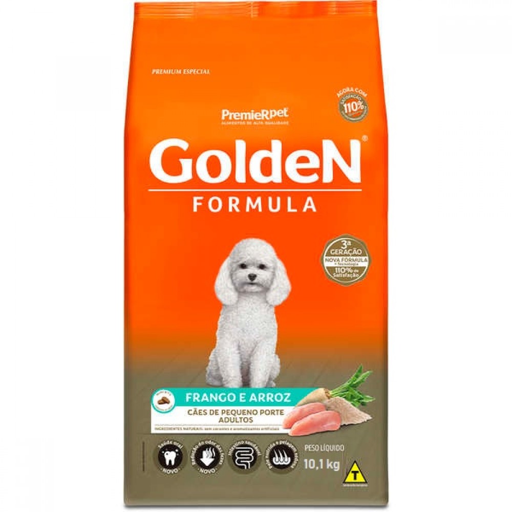 Golden Fórmula Frango e Arroz Mini Bits Adulto 10 kg Golden Fórmula Frango e Arroz Mini Bits Adulto 10 kg