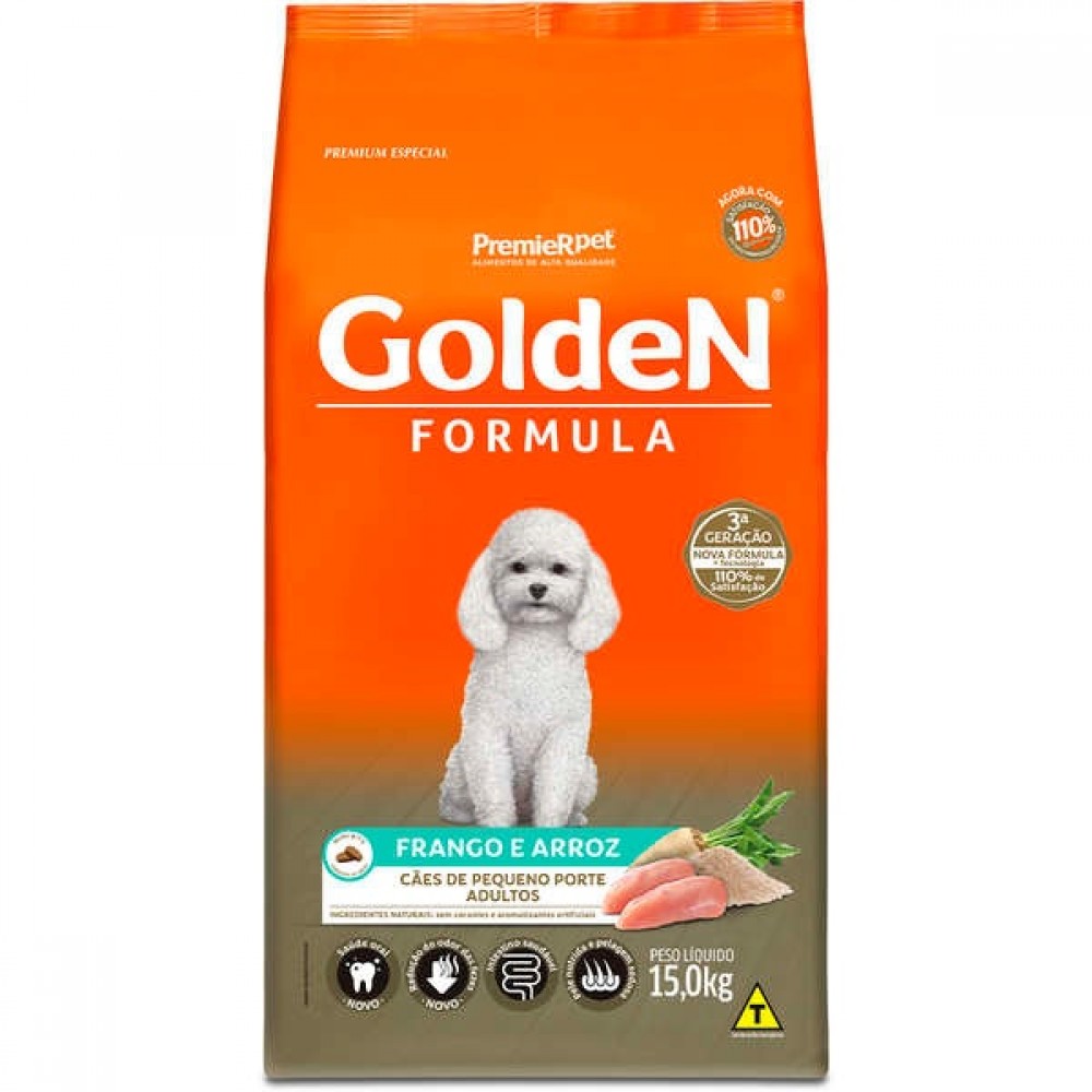 Golden Fórmula Frango e Arroz Mini Bits Adultos 15 kg Golden Fórmula Frango e Arroz Mini Bits Adultos 15 kg