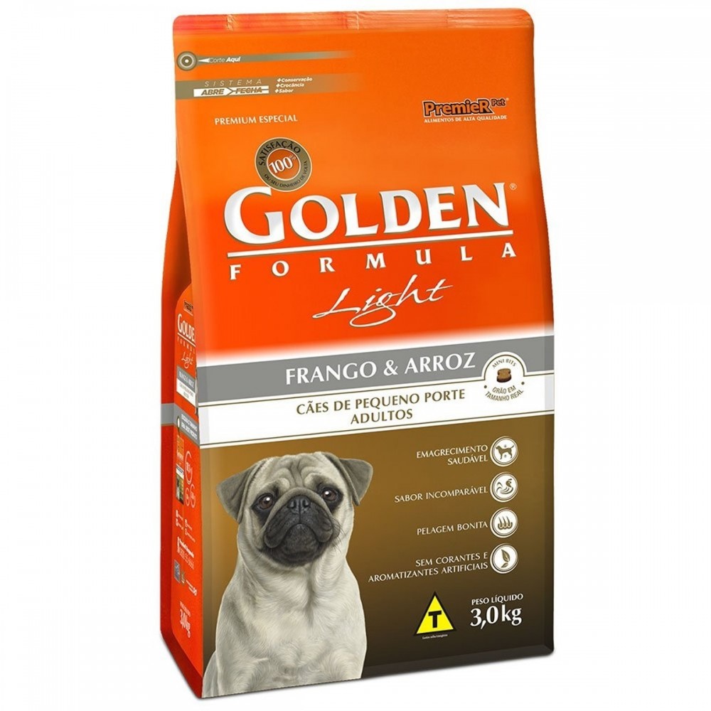 Golden Fórmula Light Frango e Arroz Mini Bits Adulto 3 kg Golden Fórmula Light Frango e Arroz Mini Bits Adulto 3 kg