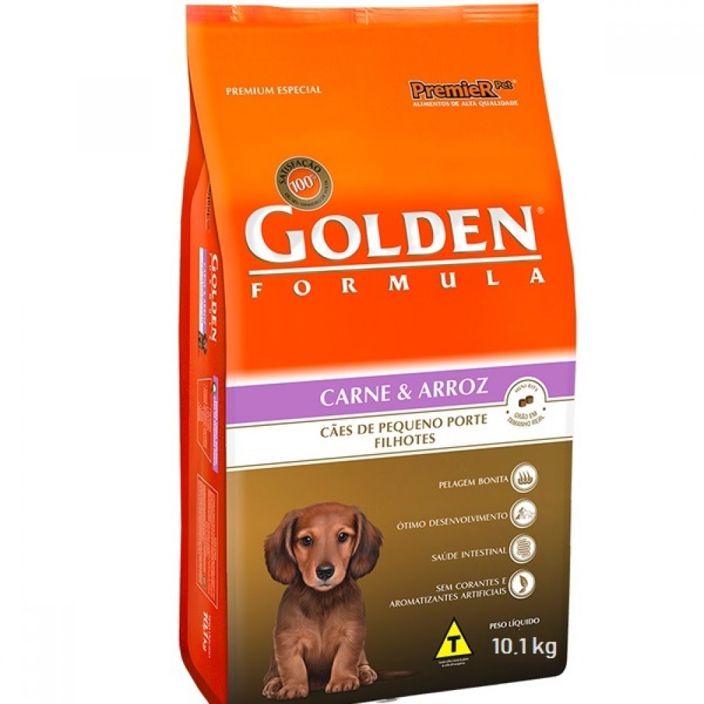 Golden Fórmula Carne e Arroz Mini Bits Filhotes 10 kg Golden Fórmula Carne e Arroz Mini Bits Filhotes 10 kg