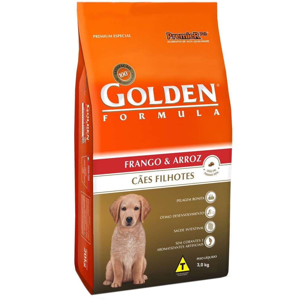 Golden Fórmula Frango e Arroz Filhotes 3 kg Golden Fórmula Frango e Arroz Filhotes 3 kg