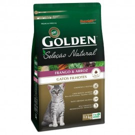 Golden Gatos Seleção Natural Frango e Arroz Filhotes 3 kg