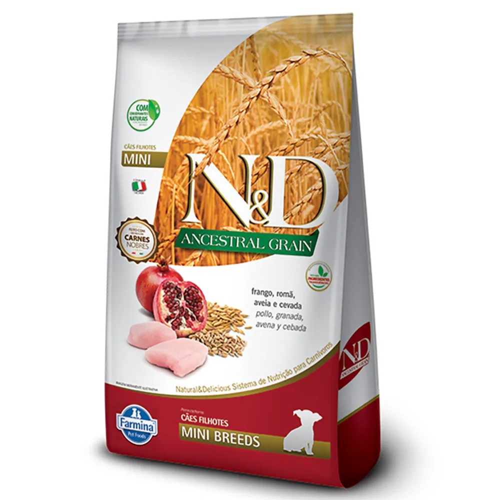 ND Ancestral Frango e Romã Puppy Mini Breeds 800 g ND Ancestral Frango e Romã Puppy Mini Breeds 800 g