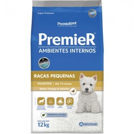 Premier Ambientes Internos Raças Pequenas Filhotes 12 kg