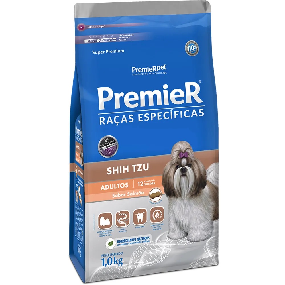 Premier Raças Específicas Shih Tzu Adultos Salmão 1 kg Premier Raças Específicas Shih Tzu Adultos Salmão 1 kg