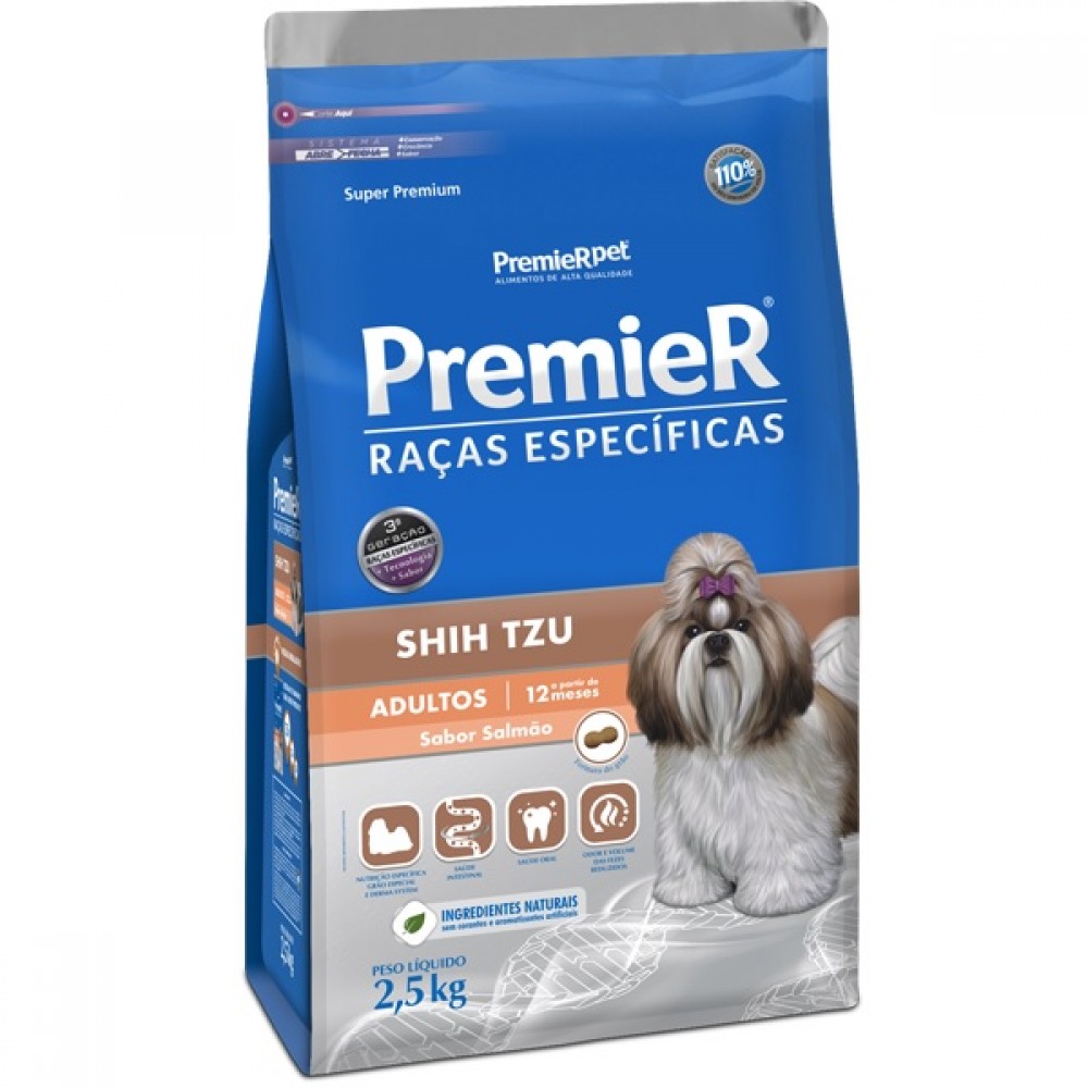 Premier Raças Específicas Shih Tzu Adultos Salmão 2,5 kg Premier Raças Específicas Shih Tzu Adultos Salmão 2,5 kg