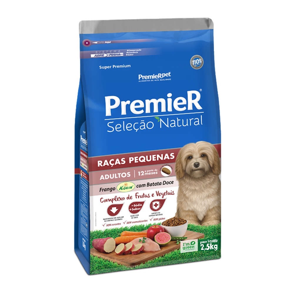 Premier Seleção Natural Batata Doce Raças Pequenas Adultos 2,5 kg Premier Seleção Natural Batata Doce Raças Pequenas Adultos 2,5 kg