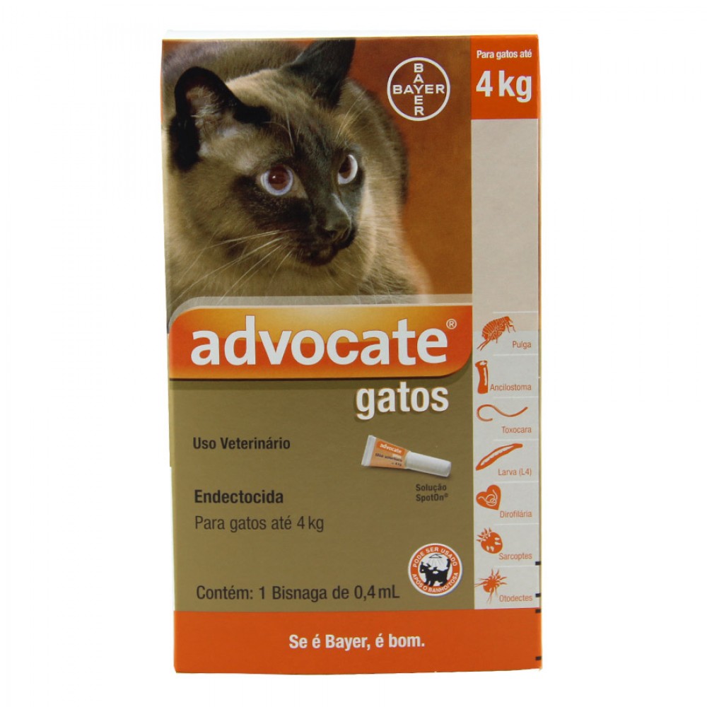 Advocate gatos até 4kg Advocate gatos até 4kg