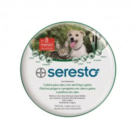 Coleira Antipulgas e Carratos Seresto até 8kg