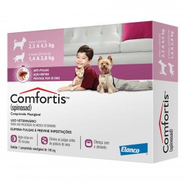 Comfortis 140 mg Cães de 2,3 a 4,5 kg e Gatos de 1,4 a 2,8 kg