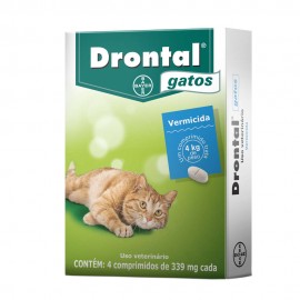 Drontal Gatos Vermífugo Cx 4 Comp