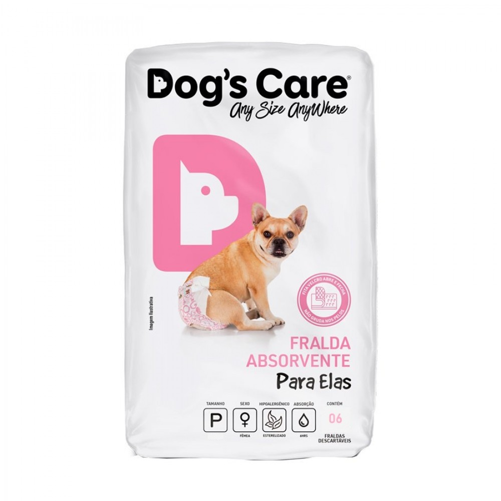 Fralda Absorvente Dog's Care Fêmea P Fralda Absorvente Dog's Care Fêmea P