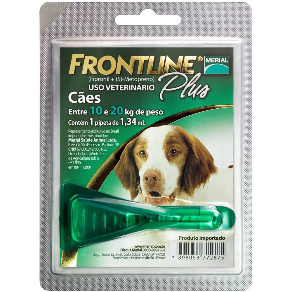Frontline Plus Antipulgas Cães de 10 kg a 20 kg Frontline Plus Antipulgas Cães de 10 kg a 20 kg