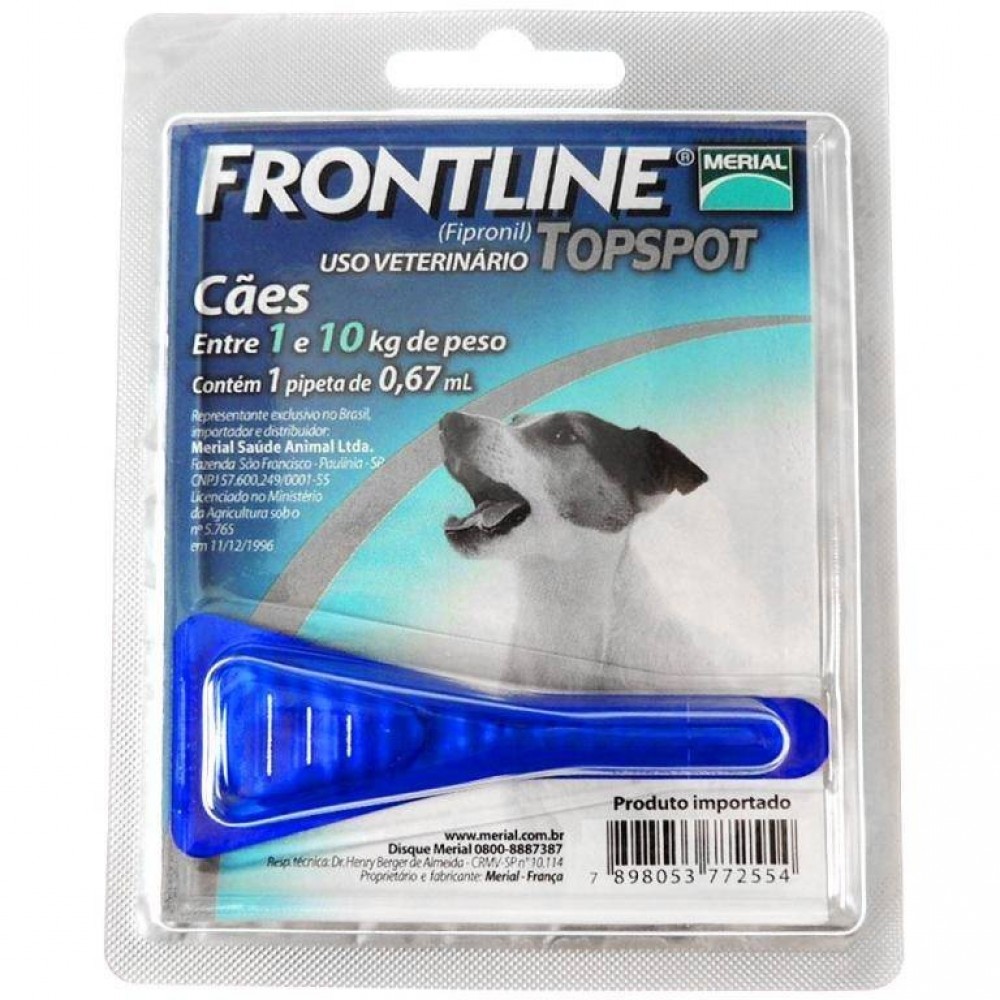 Frontline TopSpot Antipulgas Cães até 10 kg Frontline TopSpot Antipulgas Cães até 10 kg