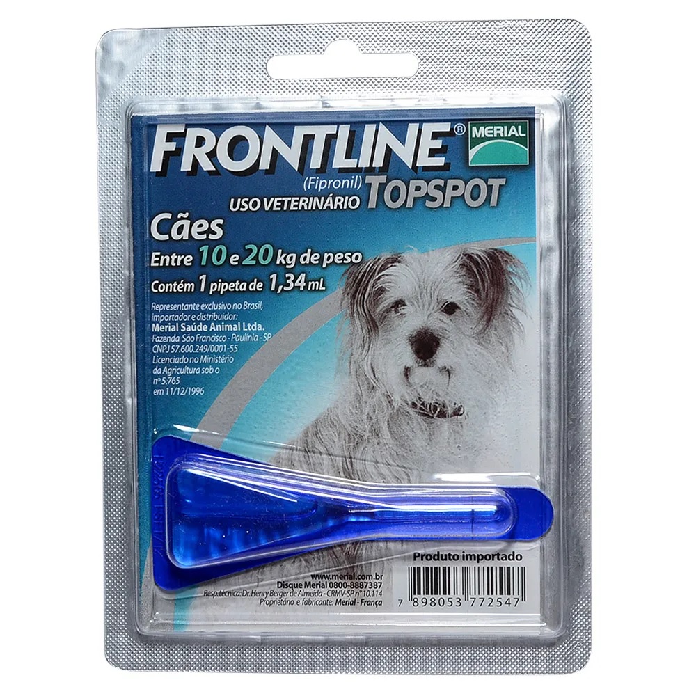 Frontline TopSpot Antipulgas Cães de 10 kg a 20 kg Frontline TopSpot Antipulgas Cães de 10 kg a 20 kg