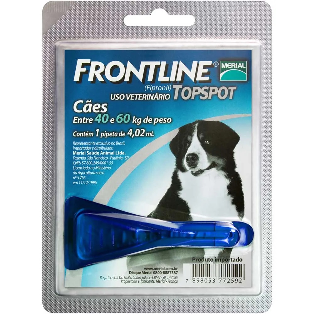 Frontline TopSpot Antipulgas Cães de 40 kg a 60 kg Frontline TopSpot Antipulgas Cães de 40 kg a 60 kg