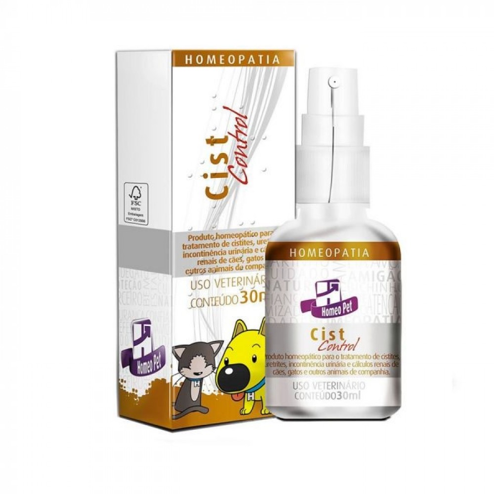 Homeopet Cist Control Cistite e Incontinência Urinária Para Cães e Gatos 30 ml Homeopet Cist Control Cistite e Incontinência Urinária Para Cães e Gatos 30 ml