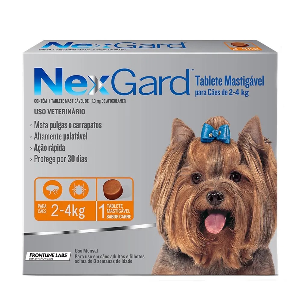 NexGard Antipulgas 11,3 mg Cães de 2 a 4 kg NexGard Antipulgas 11,3 mg Cães de 2 a 4 kg