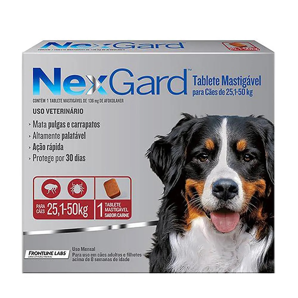 NexGard Antipulgas 136 mg Cães de 25,1 a 50 kg NexGard Antipulgas 136 mg Cães de 25,1 a 50 kg