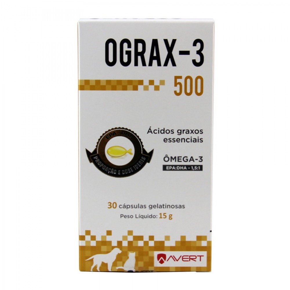 Ograx-3 de 500 mg Suplemento Com 30 Cápsulas Ograx-3 de 500 mg Suplemento Com 30 Cápsulas