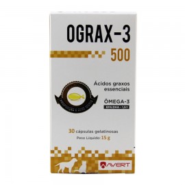 Ograx-3 de 500 mg Suplemento Com 30 Cápsulas