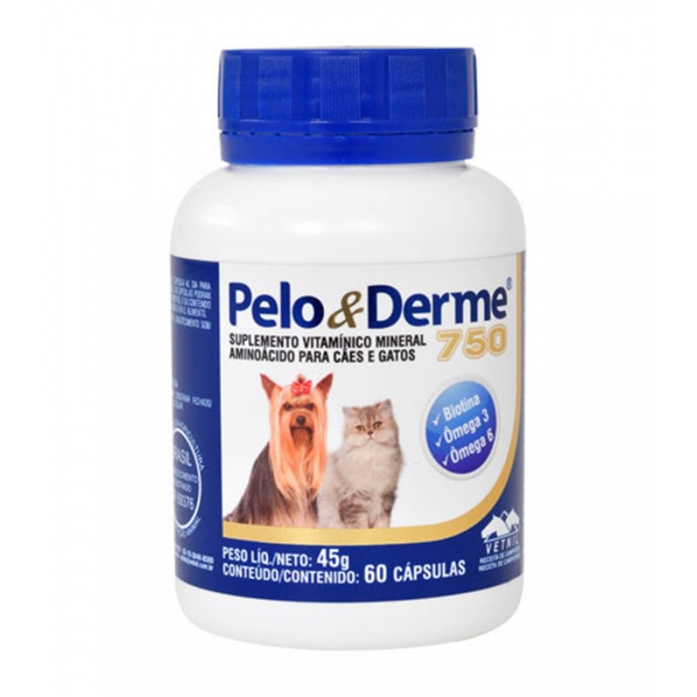 Pelo & Derme 750 Suplemento Vitamínico 45 g Pelo & Derme 750 Suplemento Vitamínico 45 g