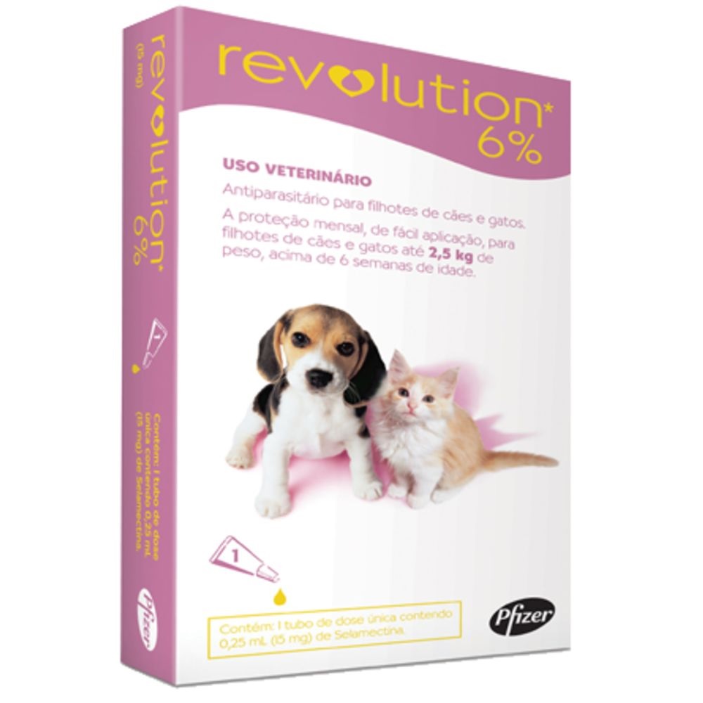 Revolution Antipulgas Cães e Gatos Até 2,5 kg Rosa Revolution Antipulgas Cães e Gatos Até 2,5 kg Rosa