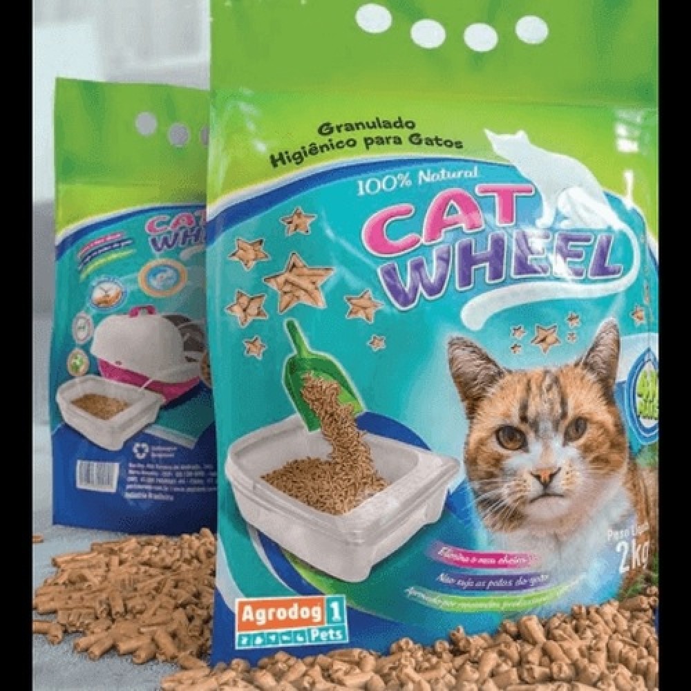 Granulado de Madeira Cat Wheel 2 kg Granulado de Madeira Cat Wheel 2 kg