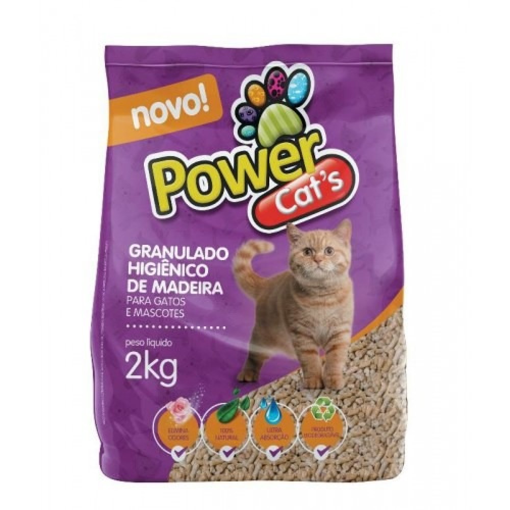 Granulado de Madeira Power Cats 2 kg Granulado de Madeira Power Cats 2 kg