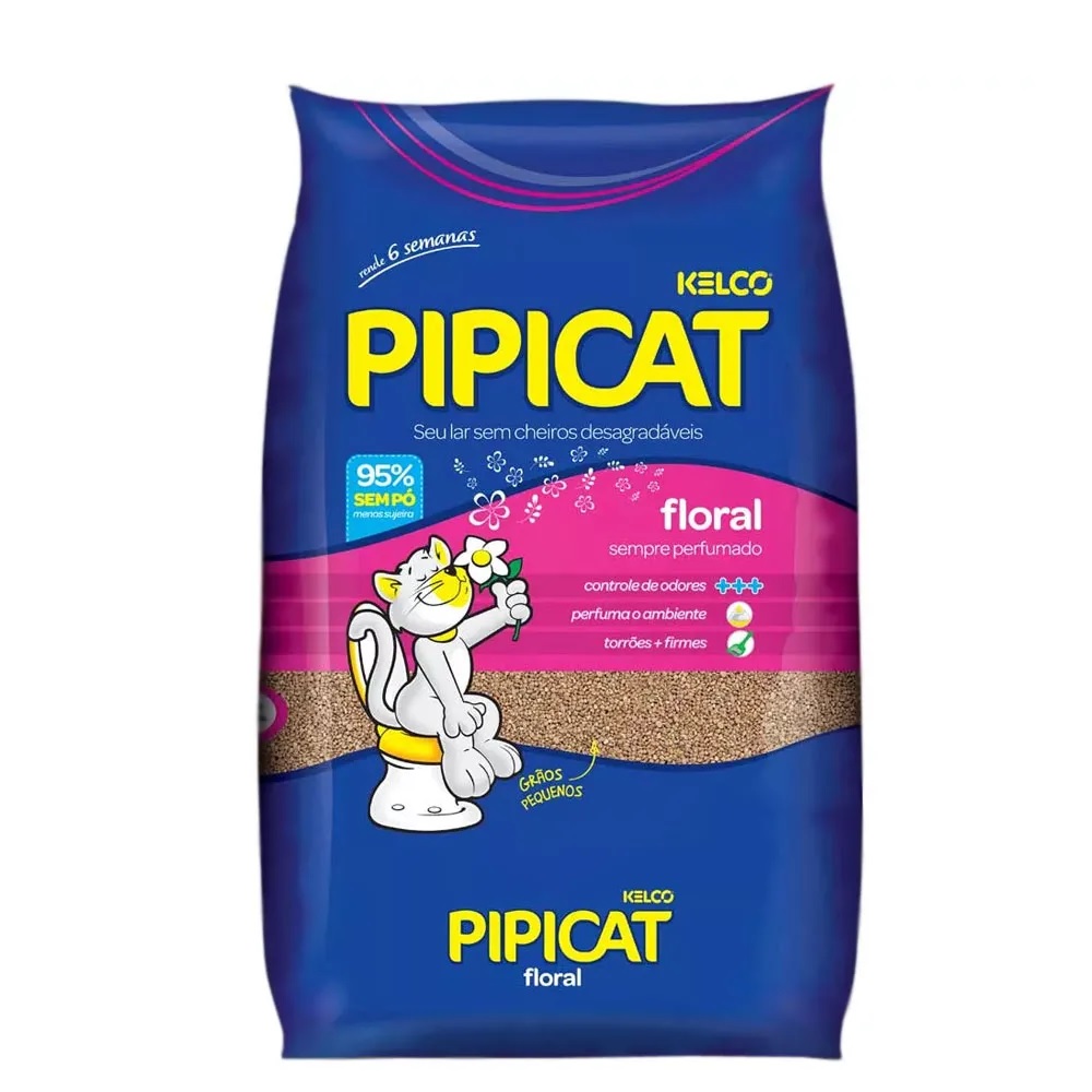 Areia Higiênica Pipicat Floral 4 kg Areia Higiênica Pipicat Floral 4 kg