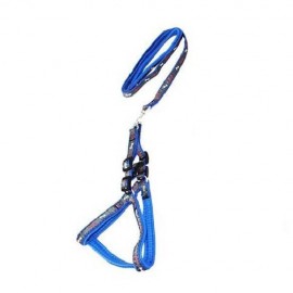 Conjunto Bom Amigo Peitoral + Guia Soft Estampa Cães P