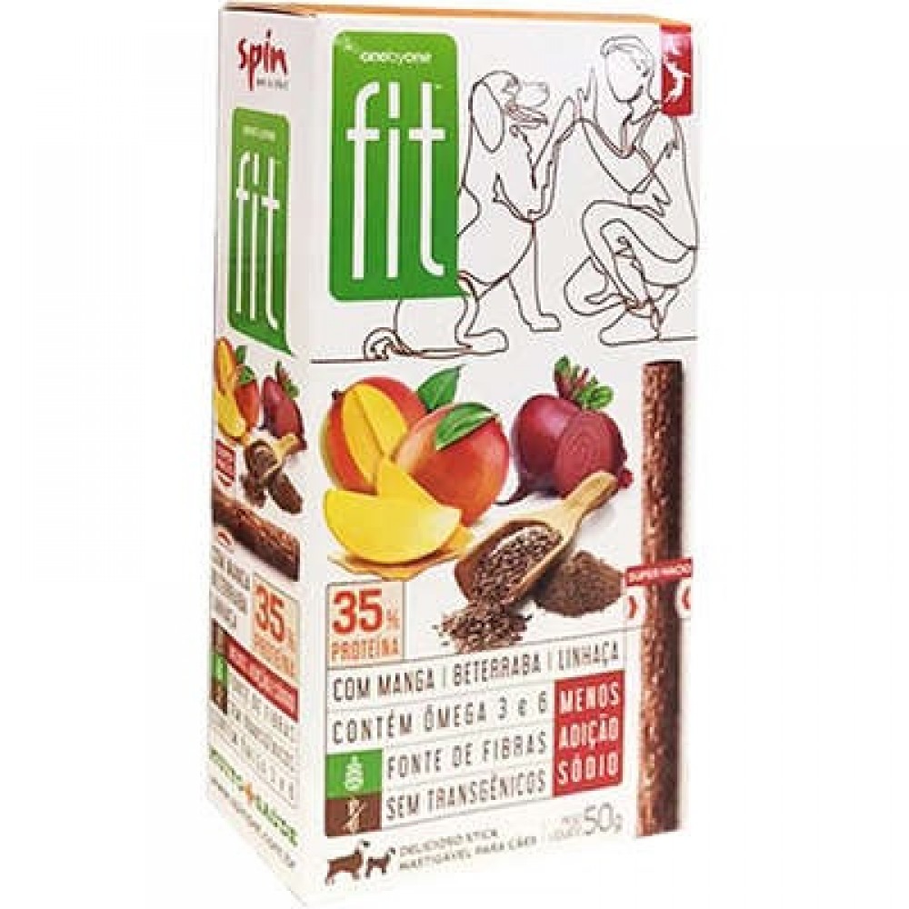 Petisco Spinpet One By One Fit Manga, Beterraba e Linhaça 50g Petisco Spinpet One By One Fit Manga, Beterraba e Linhaça 50g