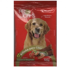 Bifinho Pet Works Carne e Vegetais 50 g