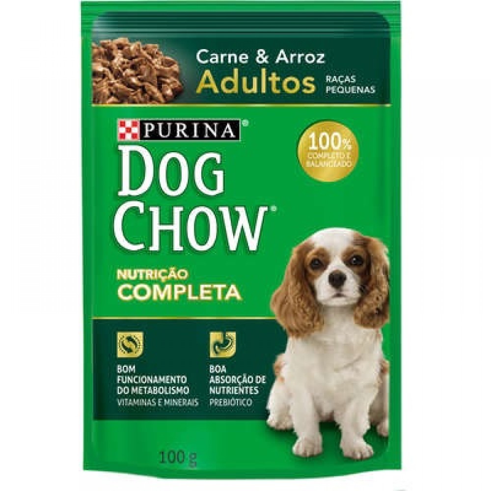 Dog Chow Sachê Nutrição Completa Carne e Arroz 100 g Dog Chow Sachê Nutrição Completa Carne e Arroz 100 g