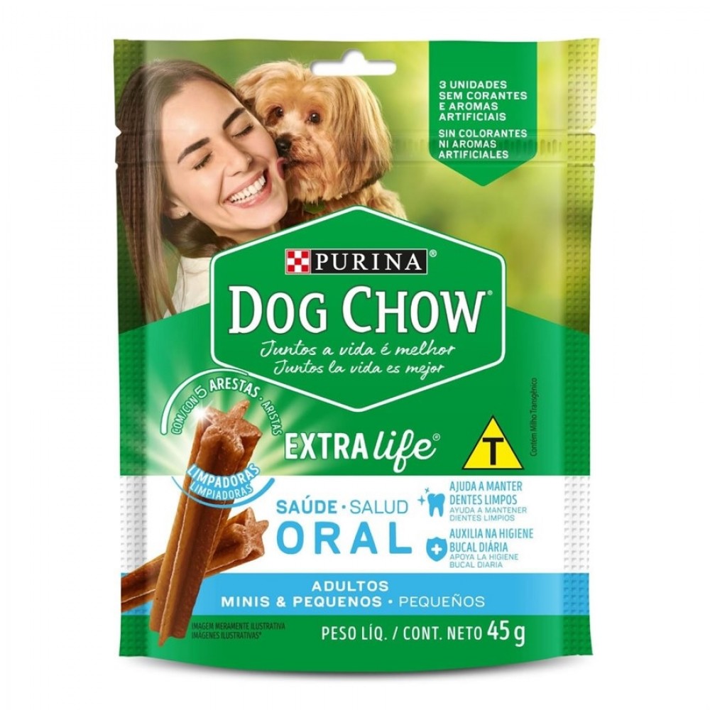 Dog Chow Extra Life Saúde Oral Raças Pequenas 45 g Dog Chow Extra Life Saúde Oral Raças Pequenas 45 g