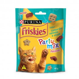 Friskies Party Mix Petisco Sabor Camarão, Salmão e Atum 40 g