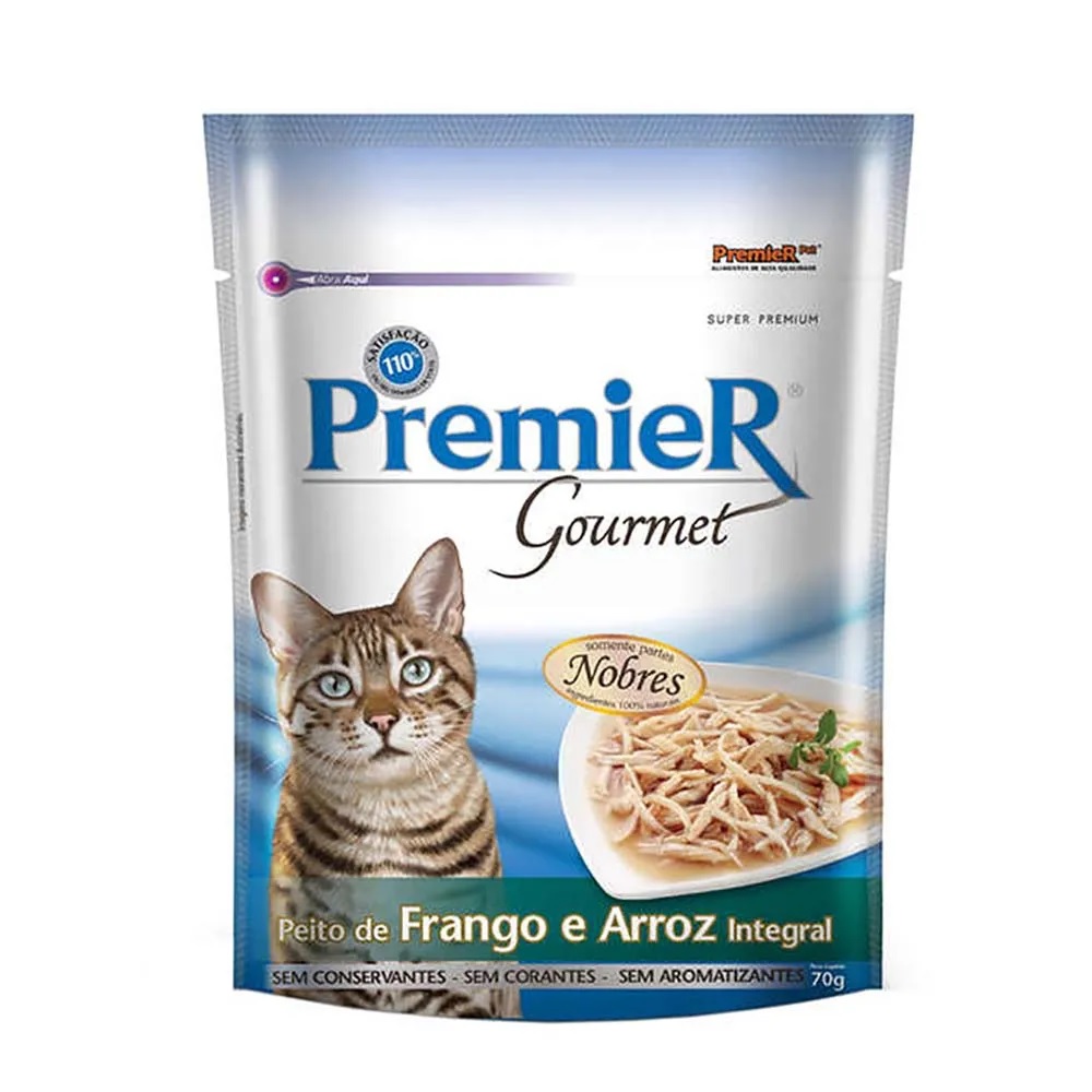 Premier Gourmet Gatos Sachê Frango 70 g Premier Gourmet Gatos Sachê Frango 70 g