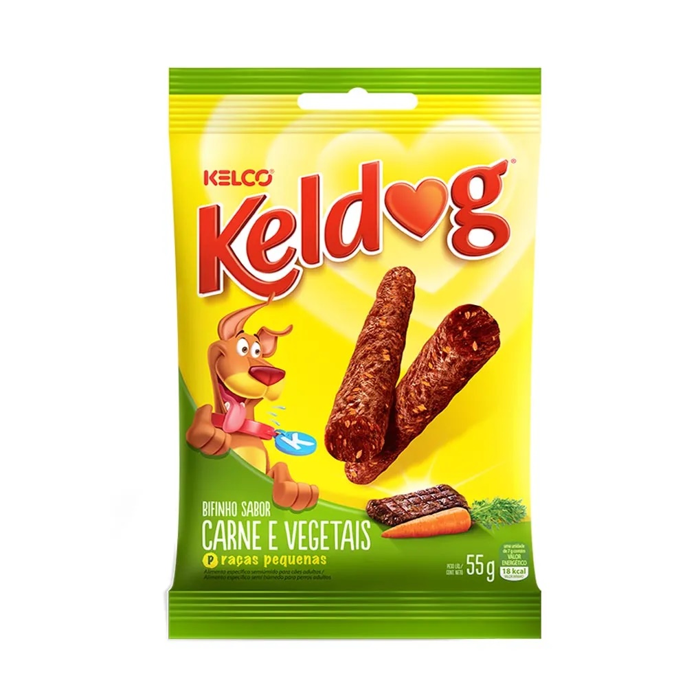 Bifinho Keldog Carne e Vegetais Raças Pequenas 55 g Bifinho Keldog Carne e Vegetais Raças Pequenas 55 g