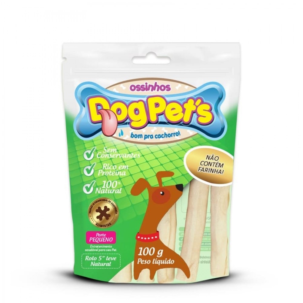 Dogpets Osso Rolo 11cm Natural 100 g Dogpets Osso Rolo 11cm Natural 100 g