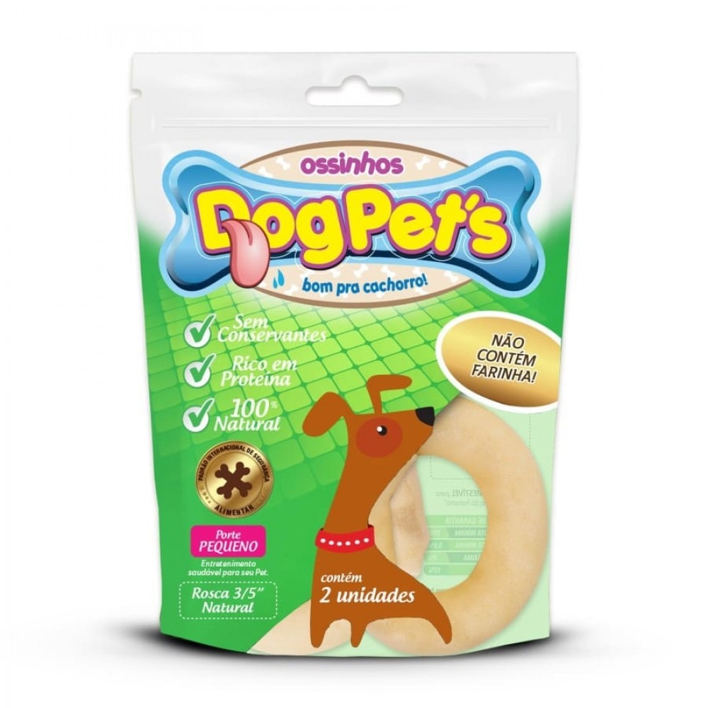 DogPets Osso Rosca de 8cm Natural Com 2 Unidades DogPets Osso Rosca de 8cm Natural Com 2 Unidades