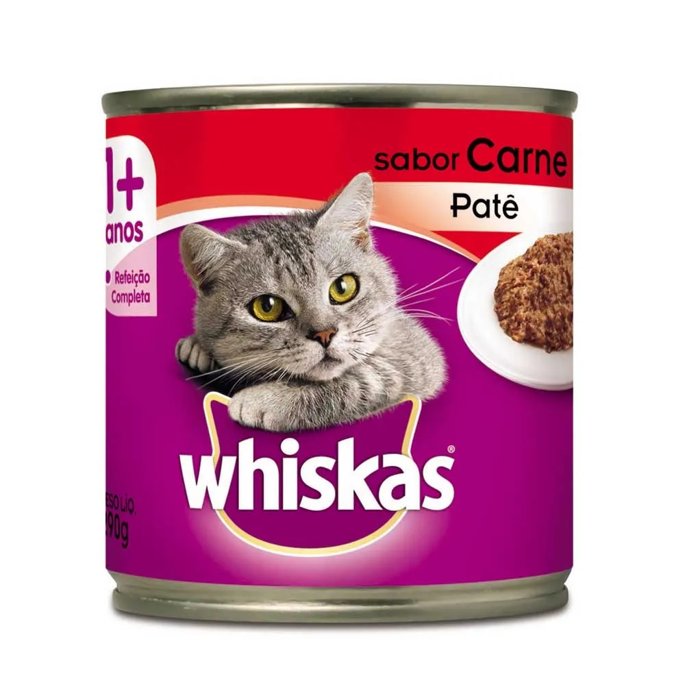 Whiskas Lata Patê de Carne Adultos 290 g Whiskas Lata Patê de Carne Adultos 290 g