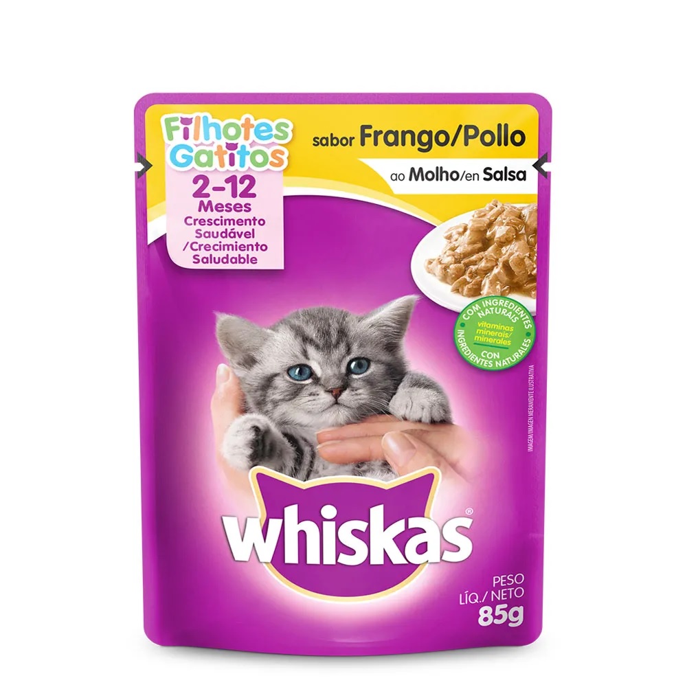 Whiskas Sachê Frango Ao Molho Filhotes 85 g Whiskas Sachê Frango Ao Molho Filhotes 85 g