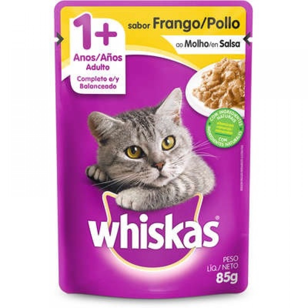 Whiskas Sachê Frango Ao Molho Adultos 85 g Whiskas Sachê Frango Ao Molho Adultos 85 g