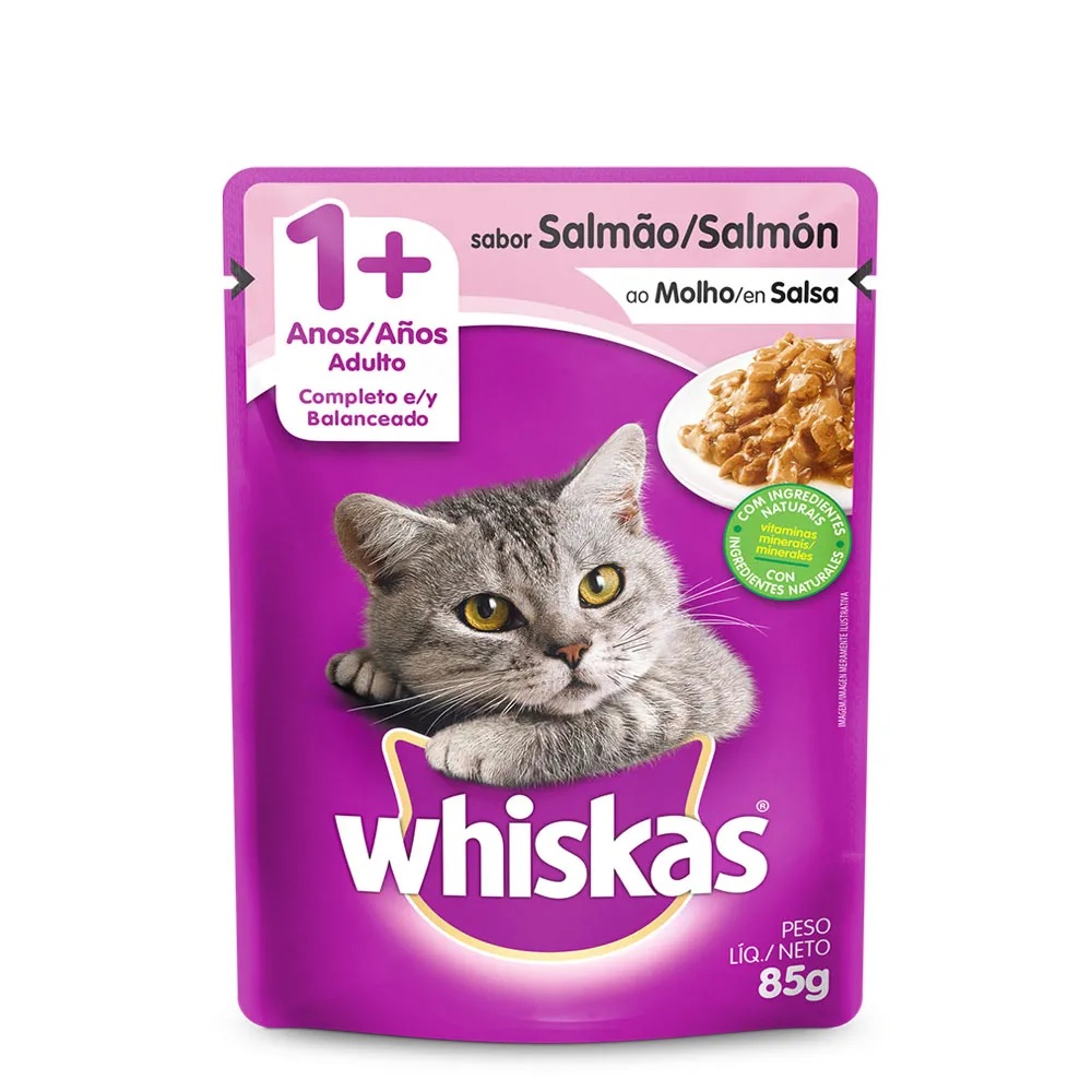 Whiskas Sachê Salmão Ao Molho Adultos 85 g Whiskas Sachê Salmão Ao Molho Adultos 85 g