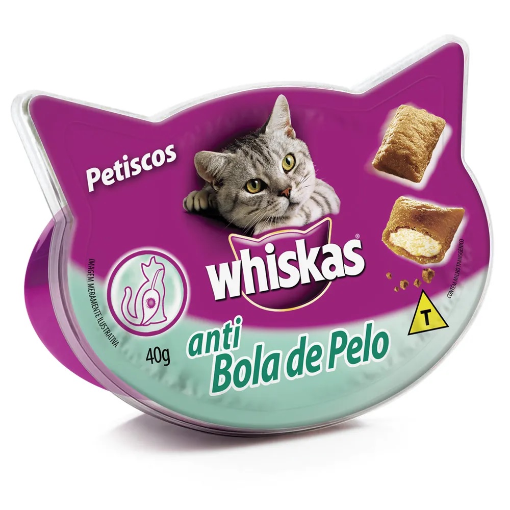 Whiskas Temptations Anti Bola de Pelo Adultos 40 g Whiskas Temptations Anti Bola de Pelo Adultos 40 g
