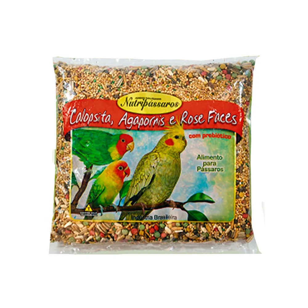 Nutripássaros Mistura Para Calopsitas, Agapornis e Rose Faces 500 g Nutripássaros Mistura Para Calopsitas, Agapornis e Rose Faces 500 g